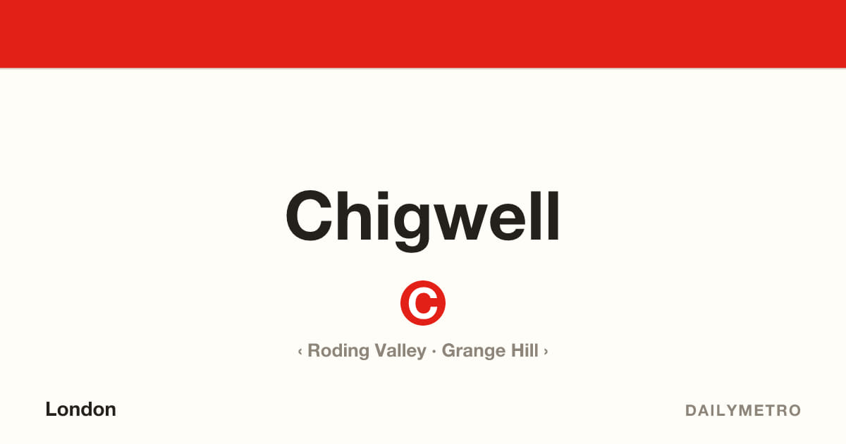 Chigwell station · Lines Central