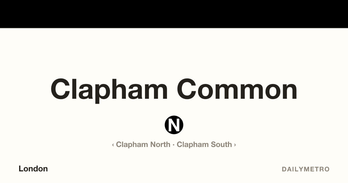 Clapham Common station · Lines Northern