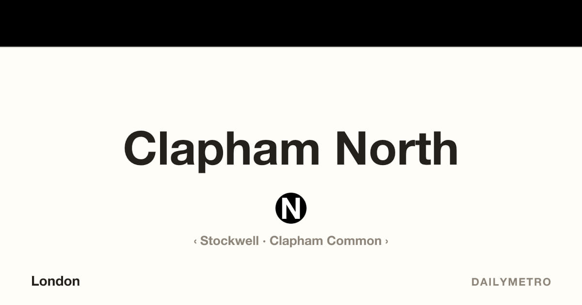Clapham North station · Lines Northern