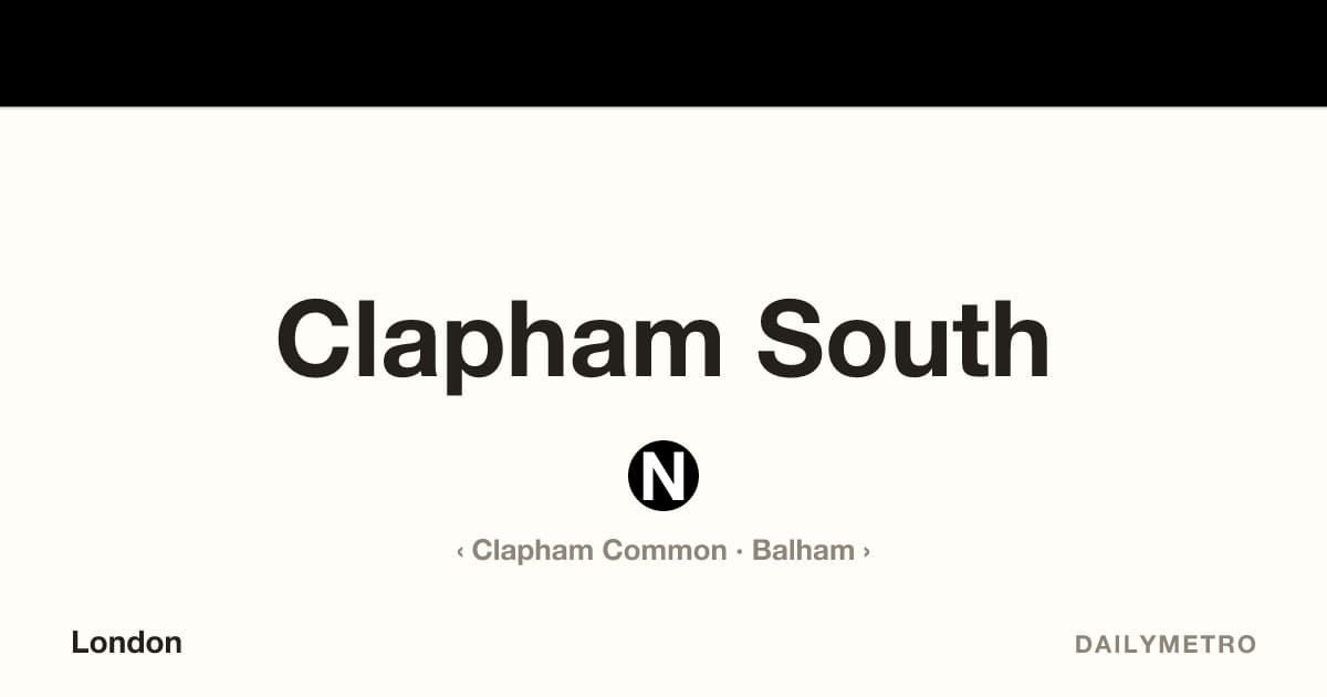 Clapham South station · Lines Northern