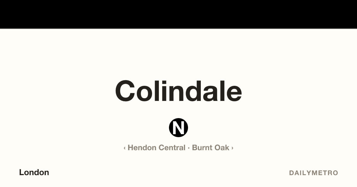 Colindale station · Lines Northern