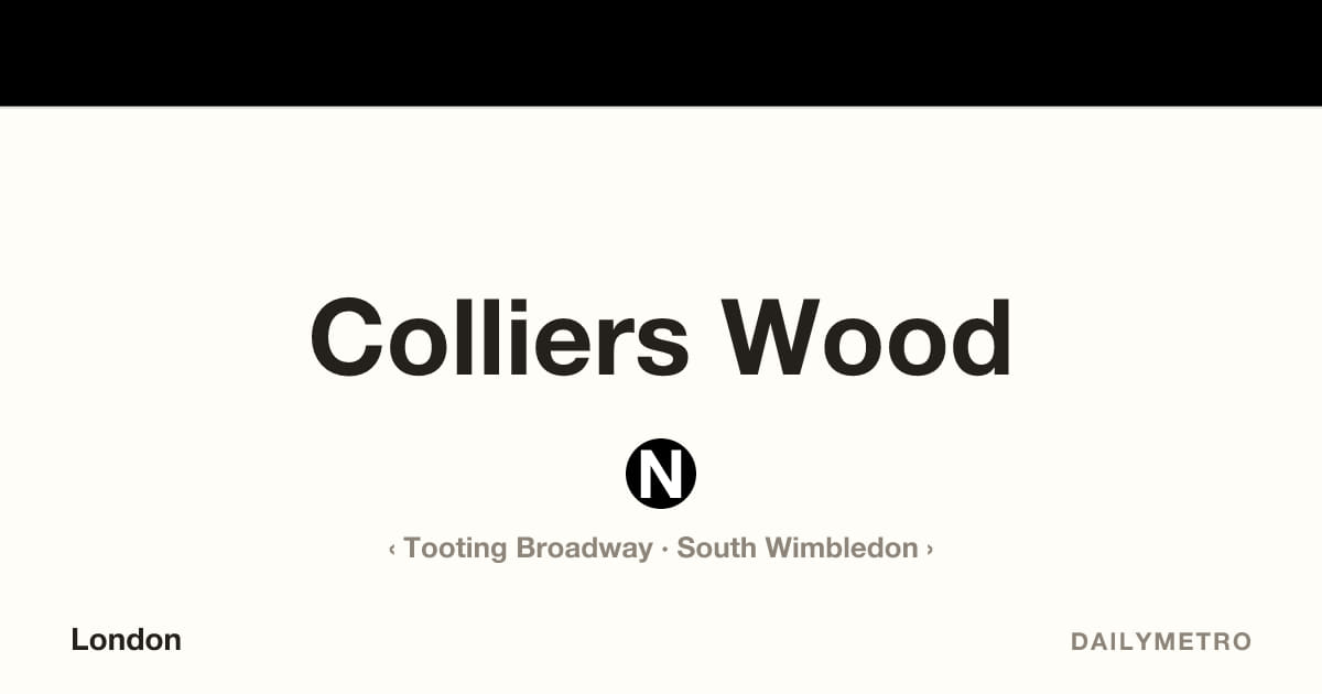 Colliers Wood station · Lines Northern
