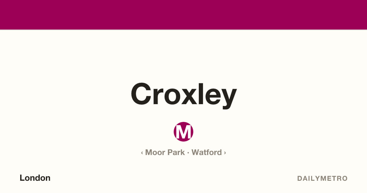 Croxley station · Lines Metropolitan