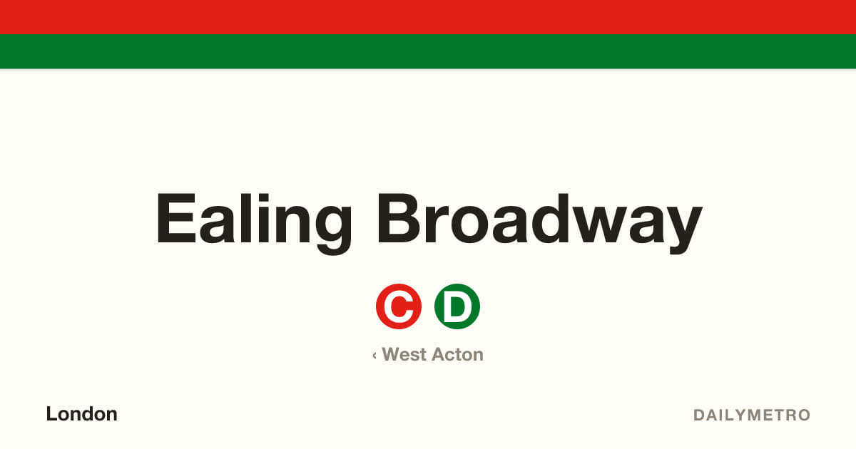 Ealing Broadway station · Lines Central, District