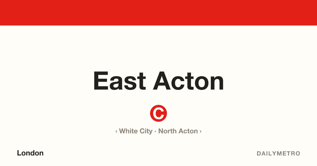 East Acton station · Lines Central