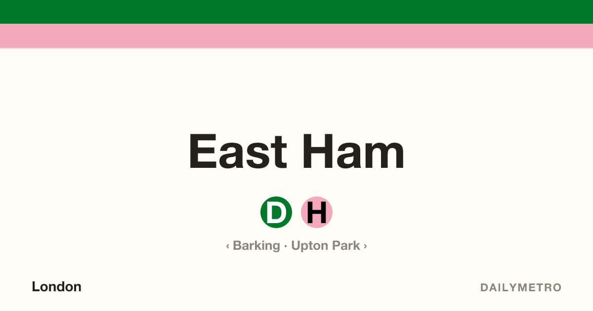 East Ham station · Lines District, Hammersmith & City