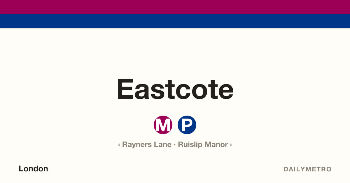 Eastcote station · Lines Metropolitan, Piccadilly
