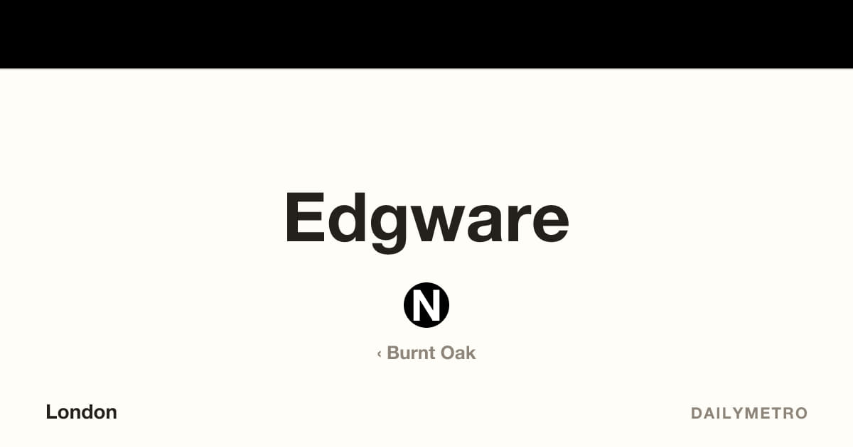 Edgware station · Lines Northern