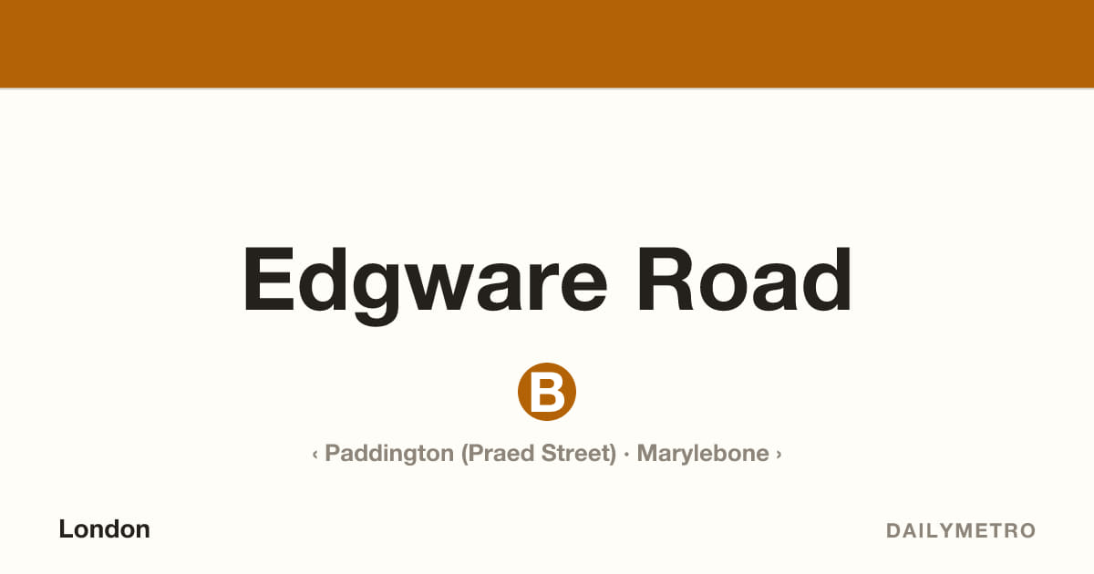 Edgware Road station · Lines Bakerloo