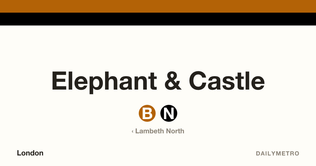 Elephant & Castle station · Lines Bakerloo, Northern