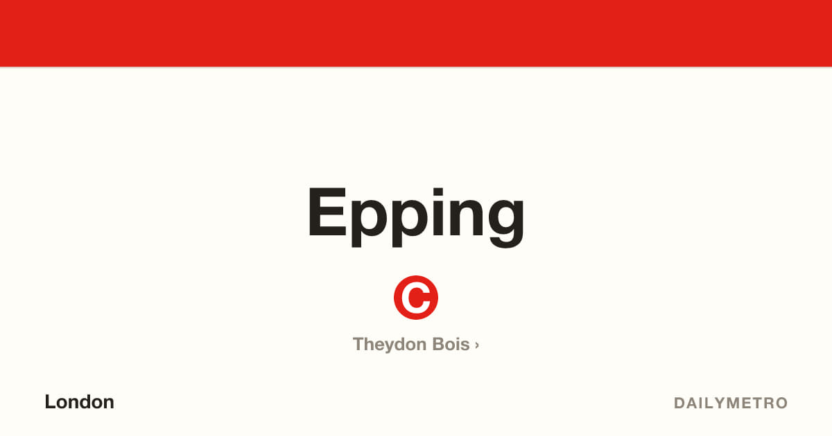 Epping station · Lines Central