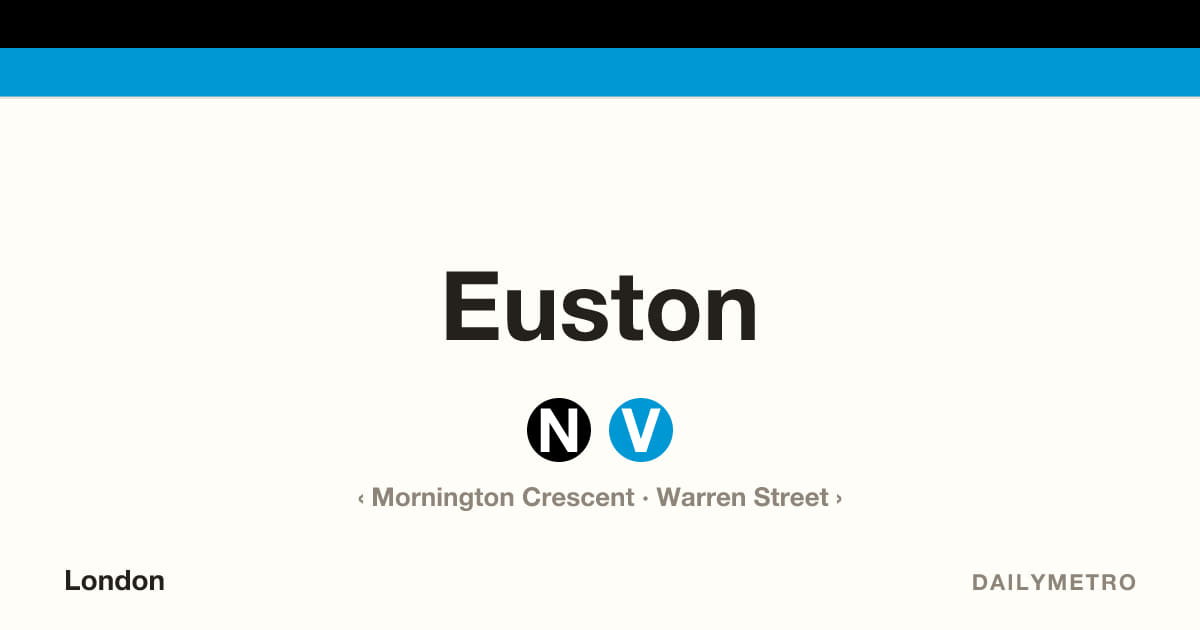 Euston station · Lines Northern, Victoria