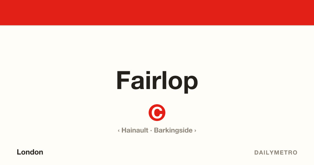 Fairlop station · Lines Central