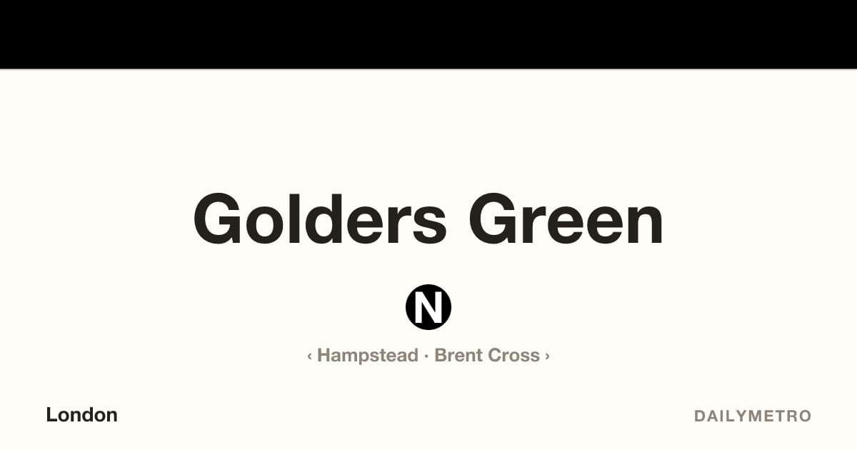 Golders Green station · Lines Northern