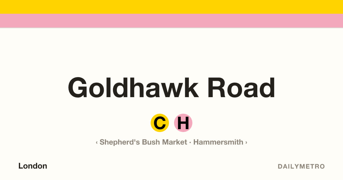 Goldhawk Road station · Lines Circle, Hammersmith & City