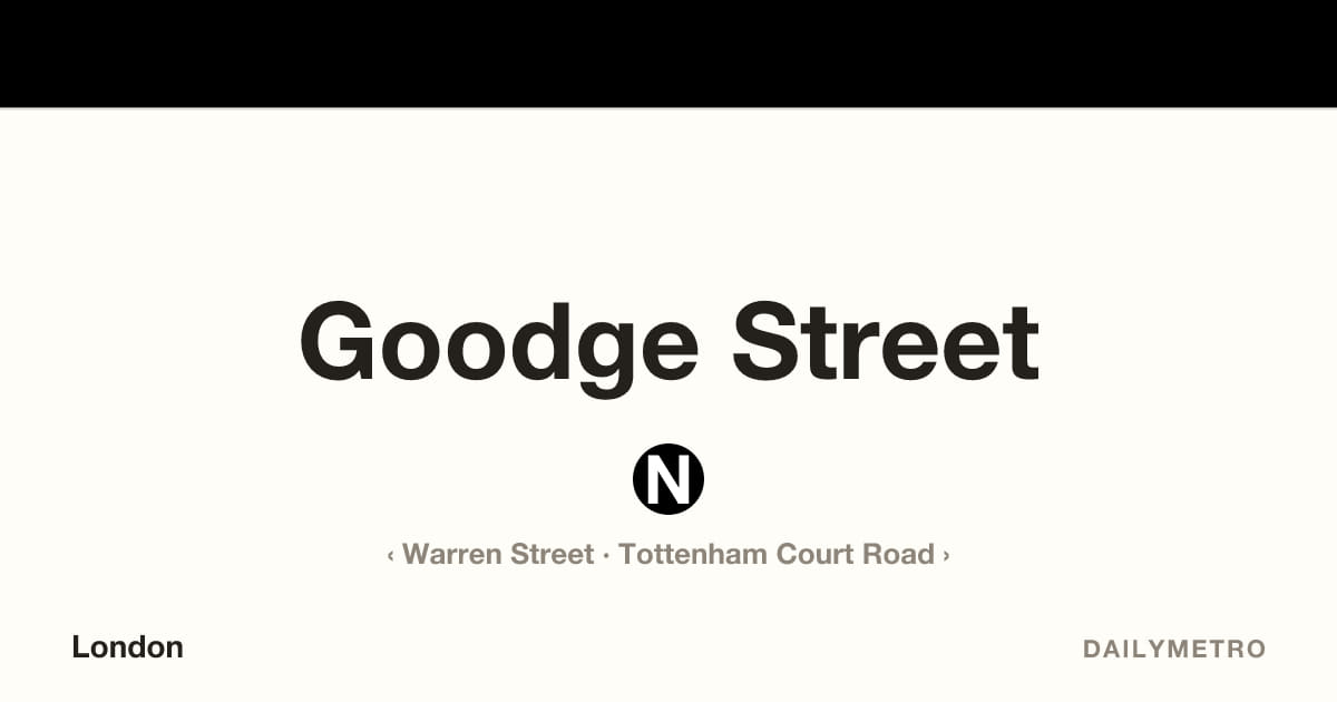 Goodge Street station · Lines Northern