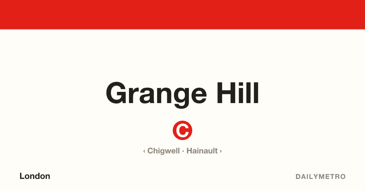 Grange Hill station · Lines Central
