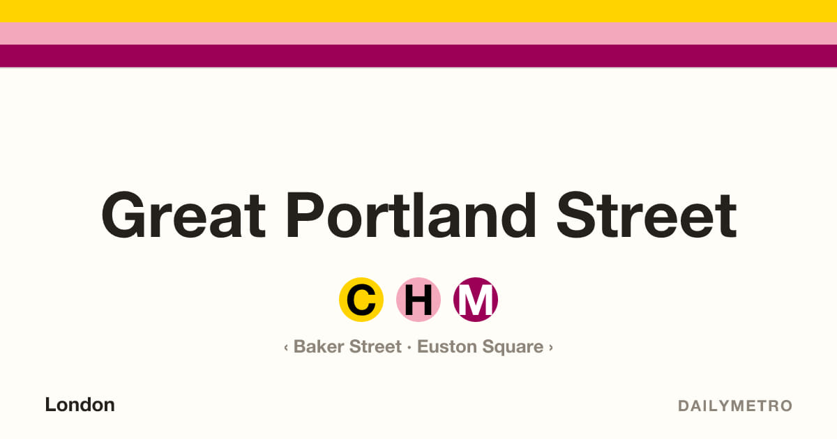 Great Portland Street station · Lines Circle, Hammersmith & City, Metropolitan
