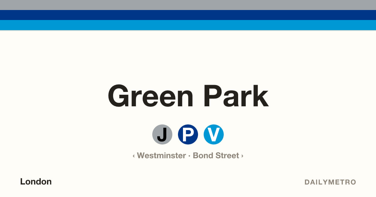 Green Park station · Lines Jubilee, Piccadilly, Victoria