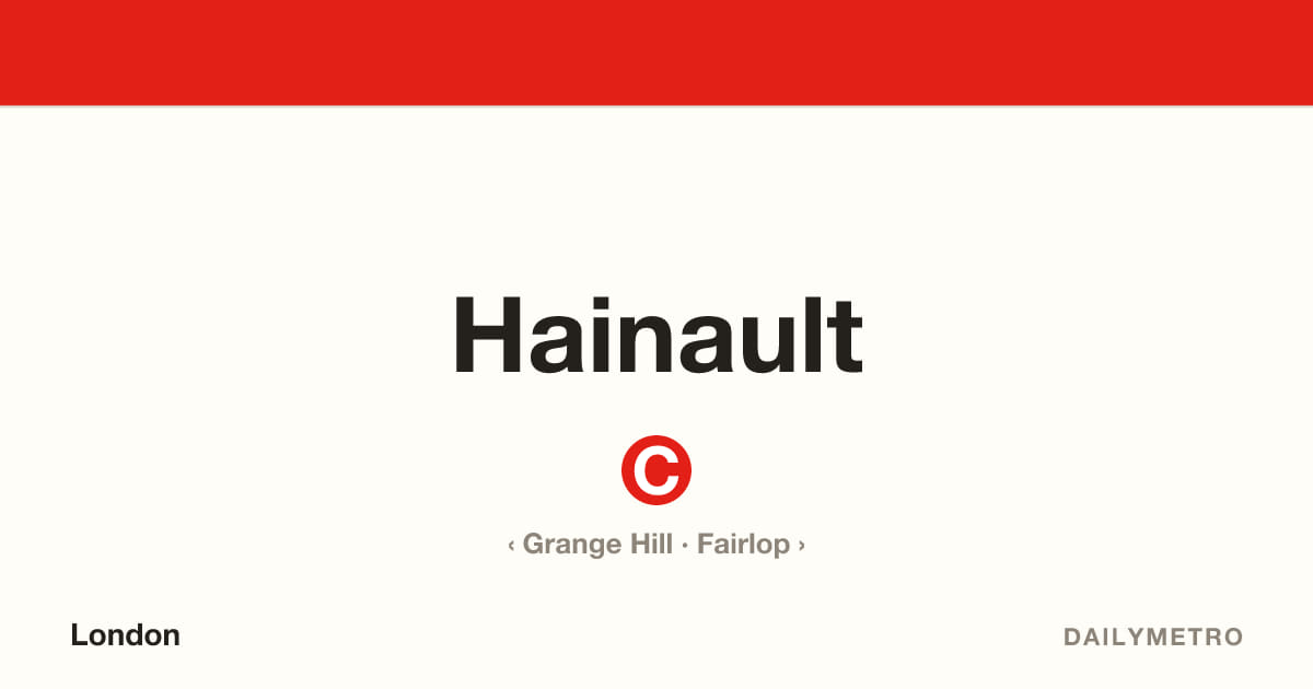 Hainault station · Lines Central