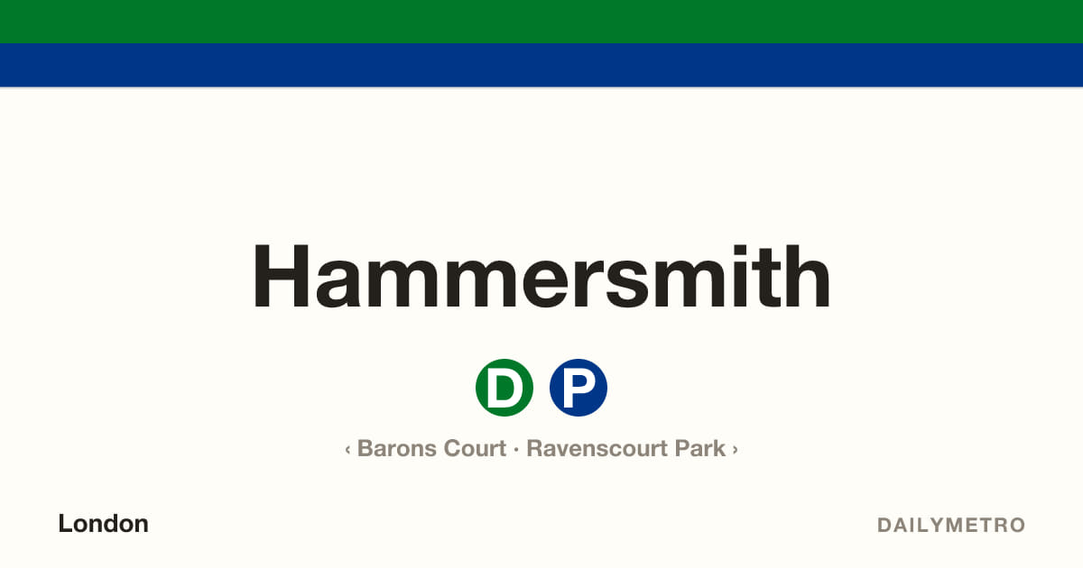 Hammersmith station · Lines District, Piccadilly