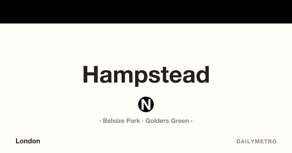 Hampstead station · Lines Northern