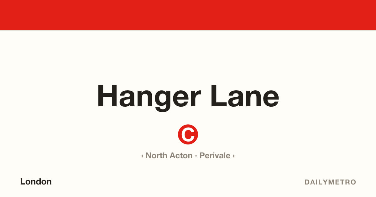 Hanger Lane station · Lines Central