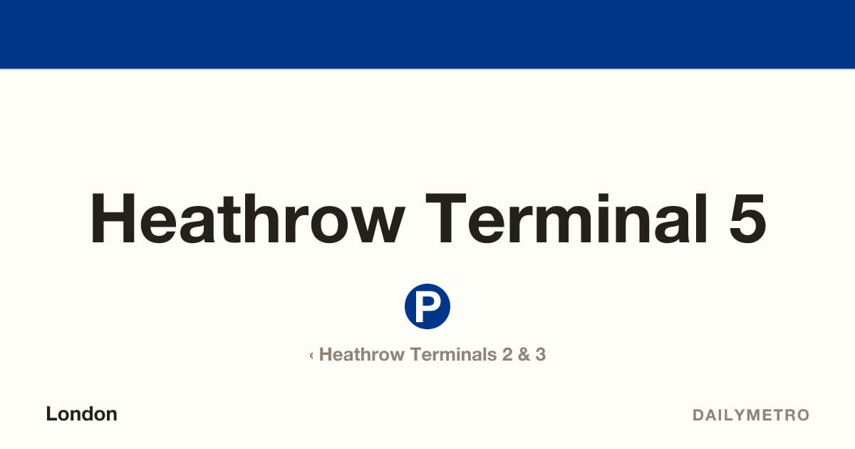 Heathrow Terminal 5 station · Lines Piccadilly