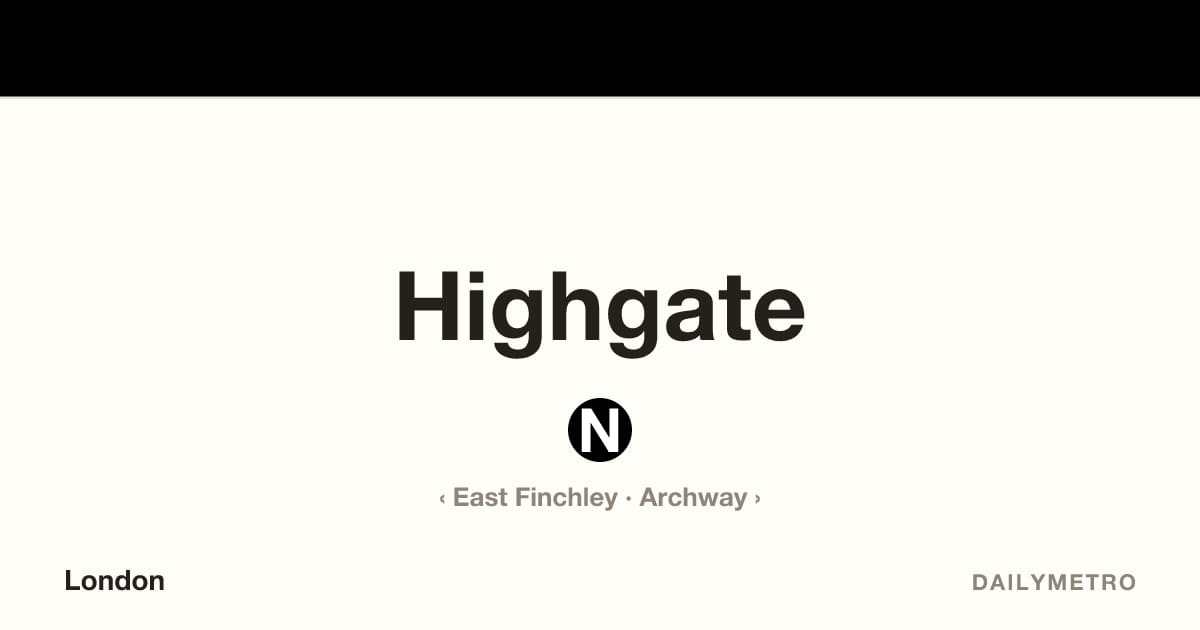 Highgate station · Lines Northern