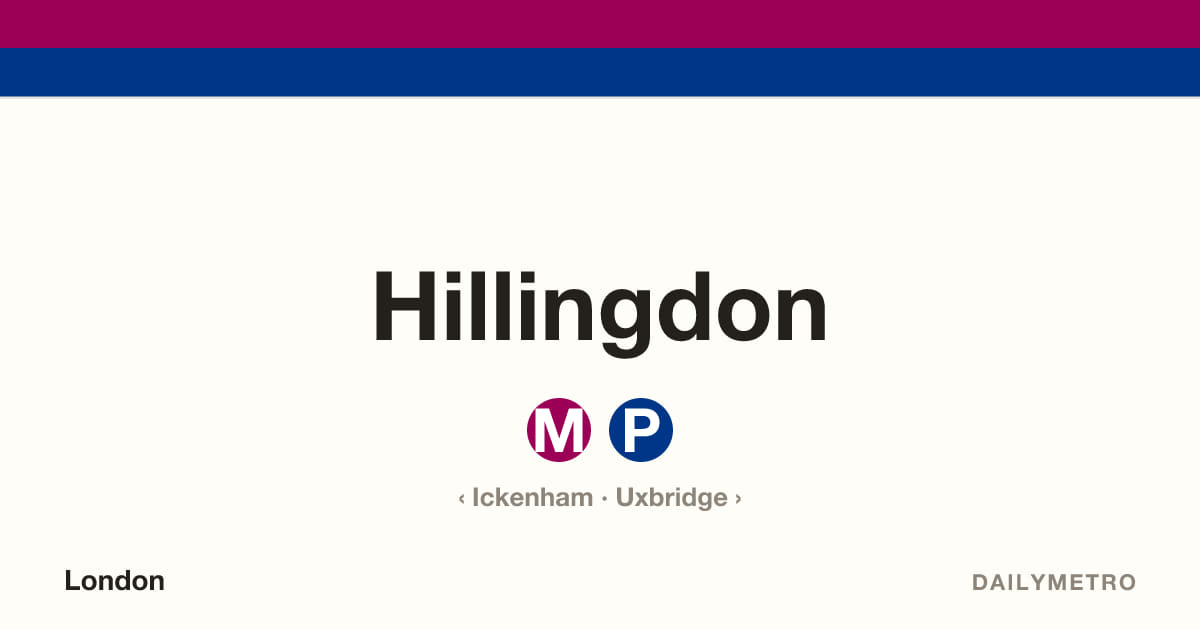 Hillingdon station · Lines Metropolitan, Piccadilly