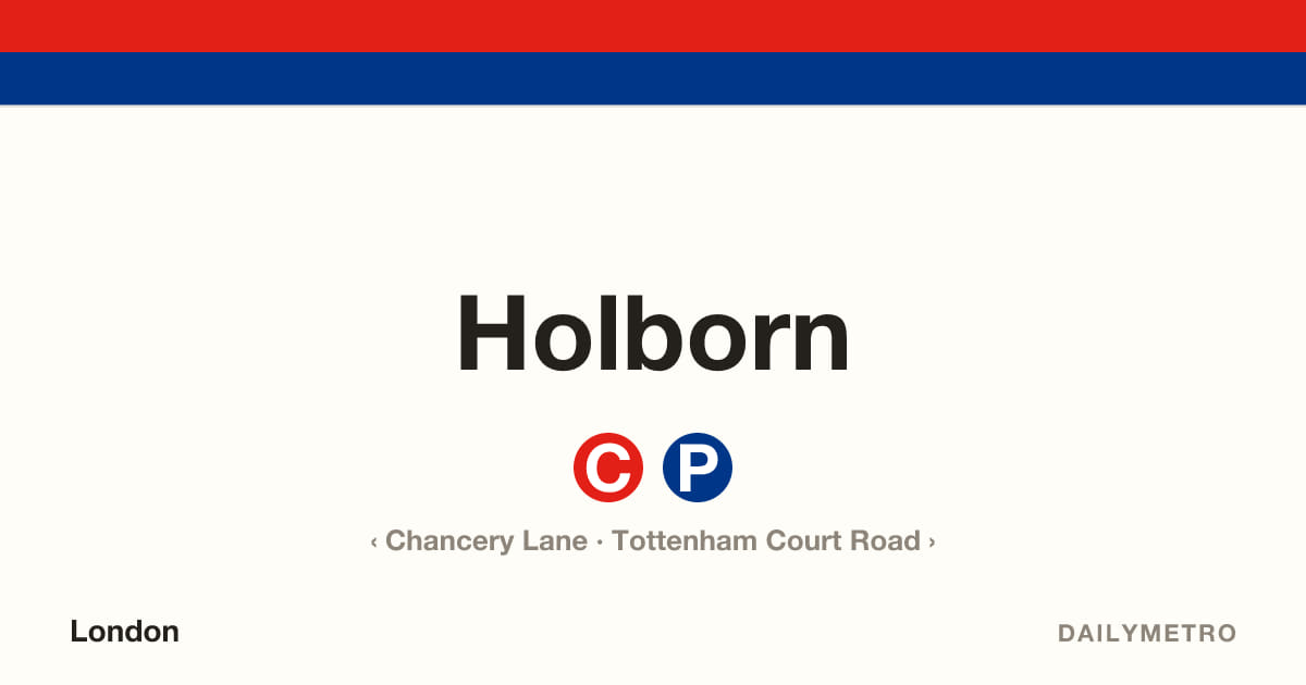 Holborn station · Lines Central, Piccadilly