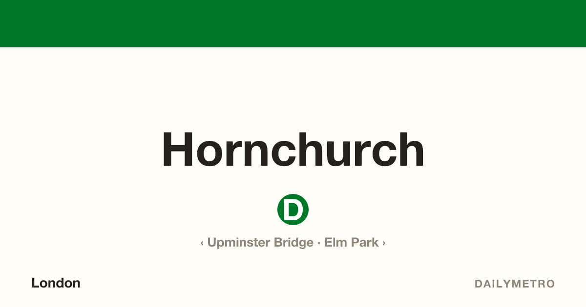 Hornchurch station · Lines District