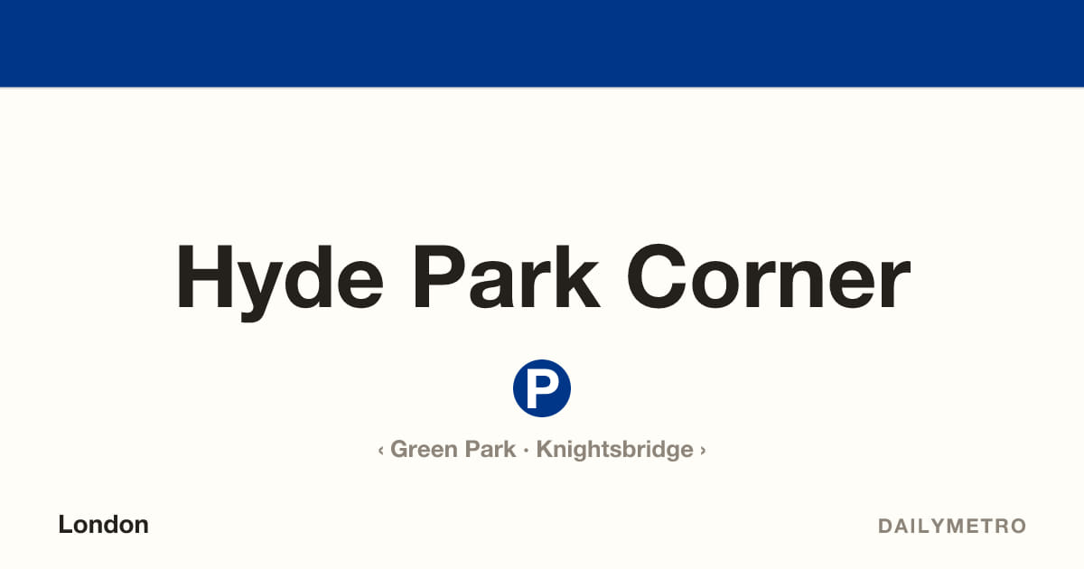 Hyde Park Corner station · Lines Piccadilly
