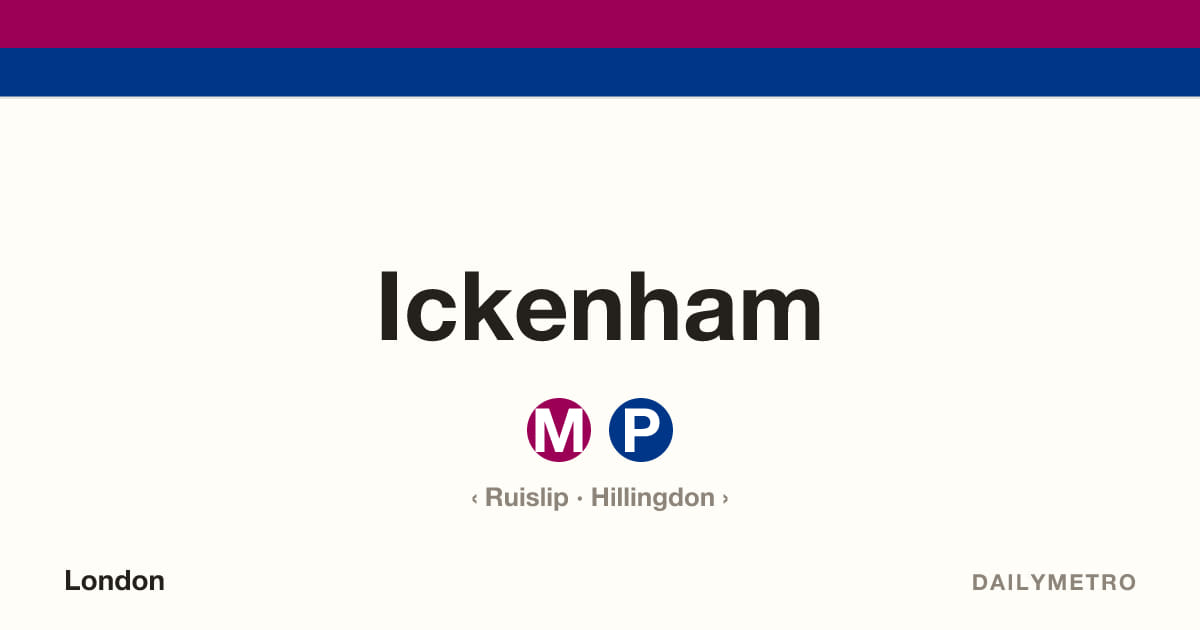 Ickenham station · Lines Metropolitan, Piccadilly