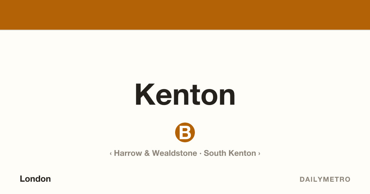 Kenton station · Lines Bakerloo