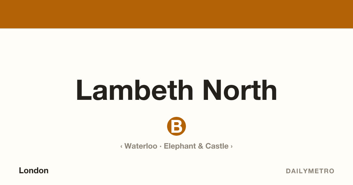 Lambeth North station · Lines Bakerloo