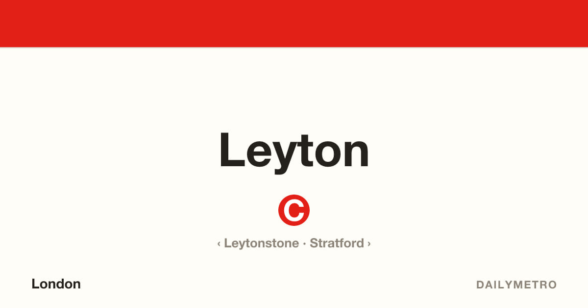 Leyton station · Lines Central