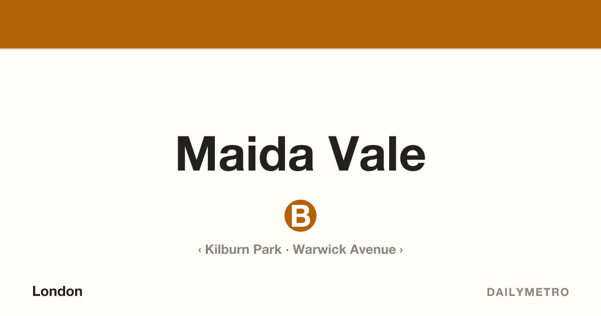 Maida Vale station · Lines Bakerloo