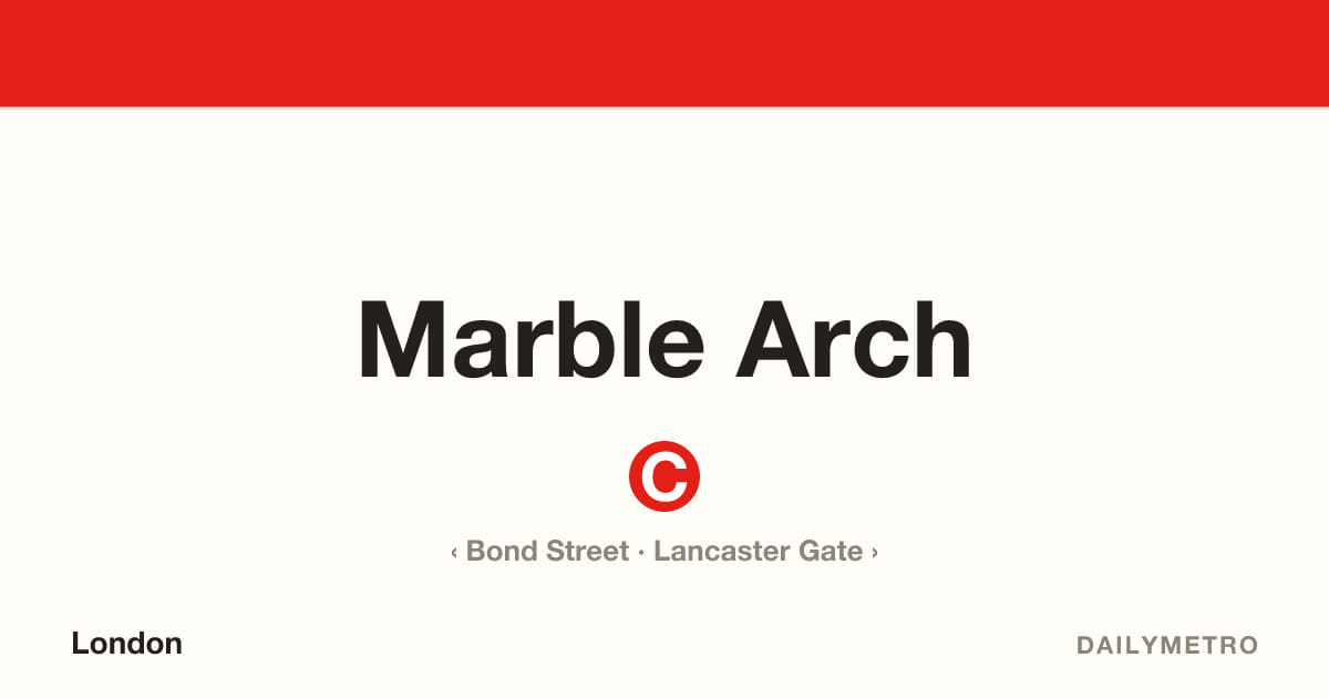 Marble Arch station · Lines Central