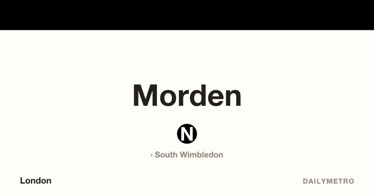 Morden station · Lines Northern
