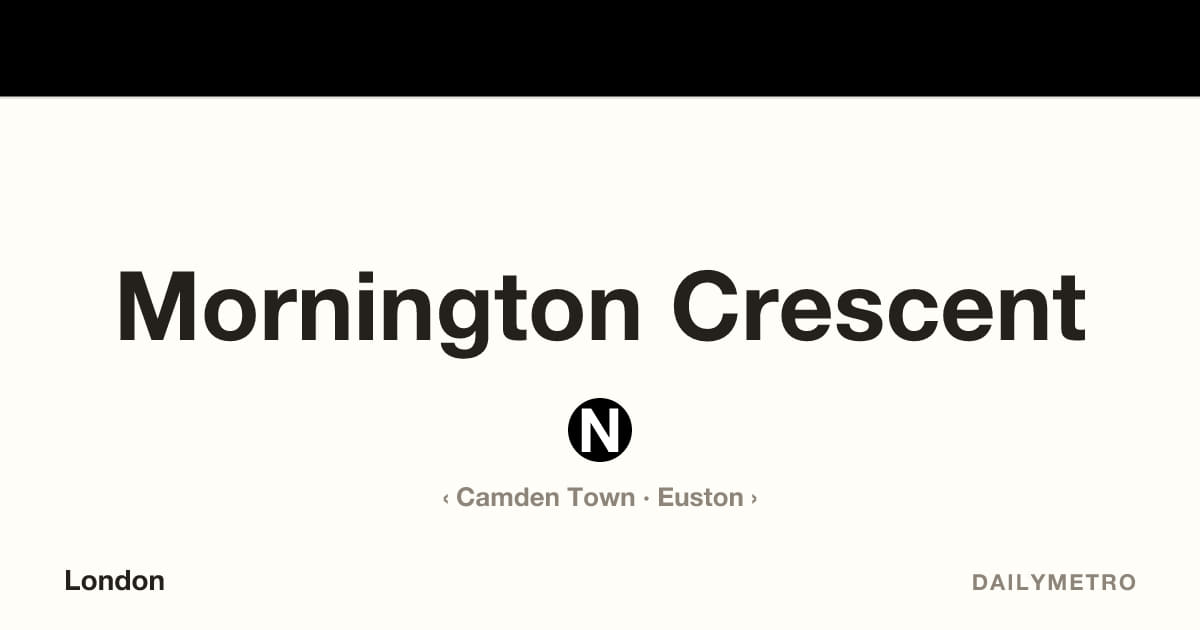Mornington Crescent station · Lines Northern