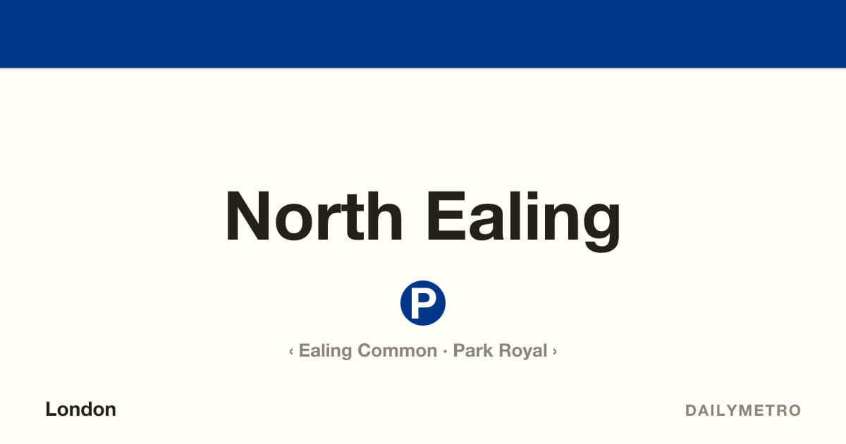 North Ealing station · Lines Piccadilly