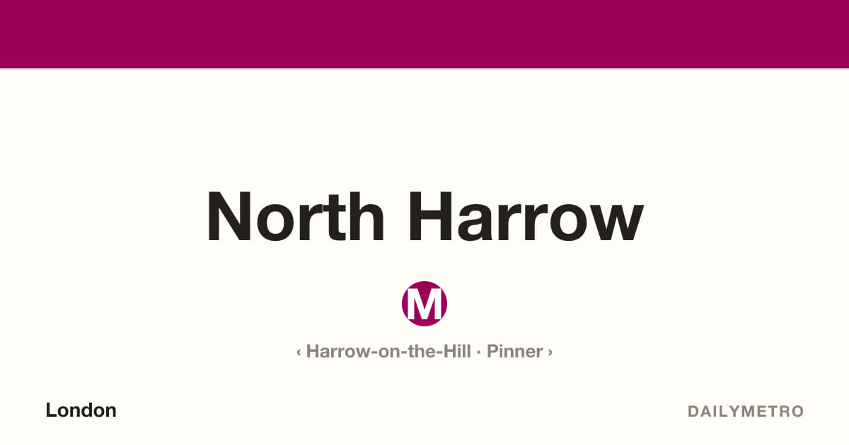 North Harrow station · Lines Metropolitan