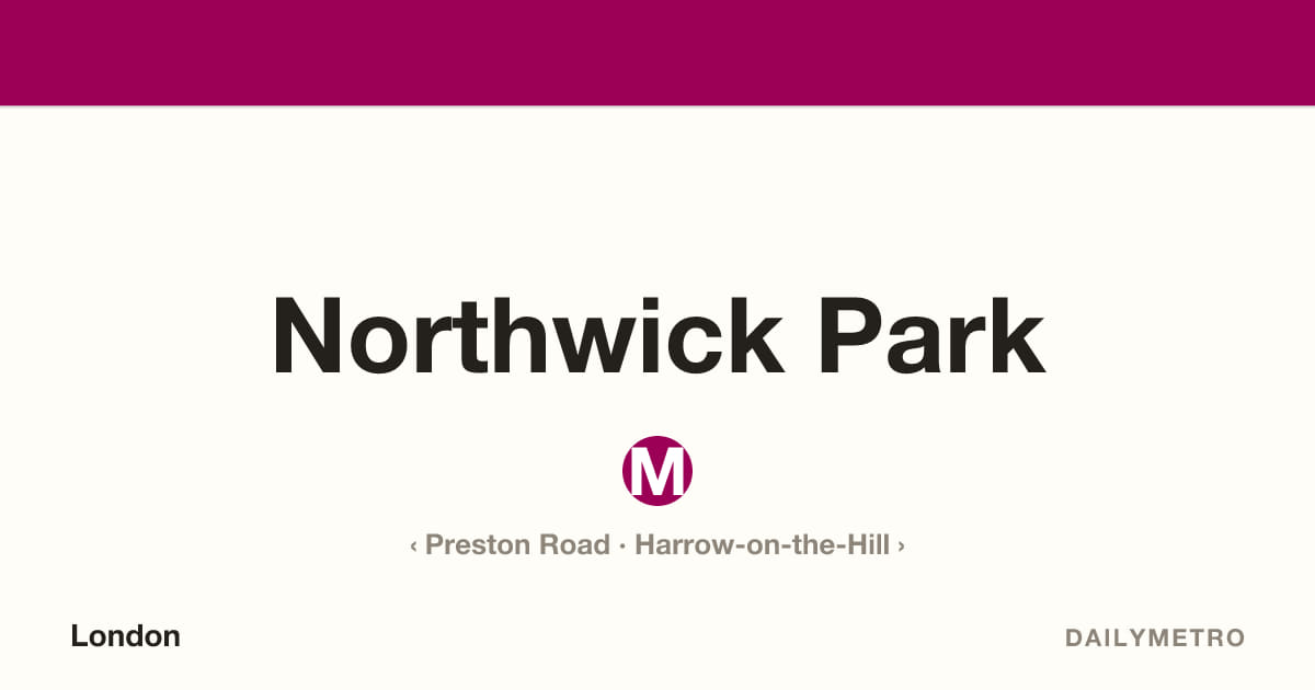 Northwick Park station · Lines Metropolitan