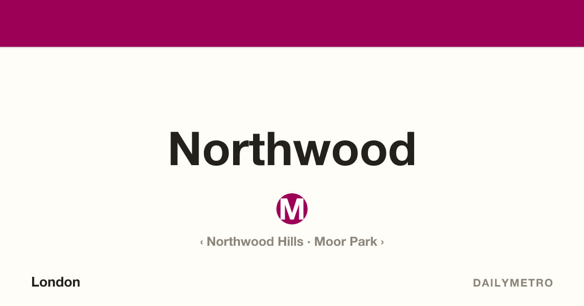 Northwood station · Lines Metropolitan