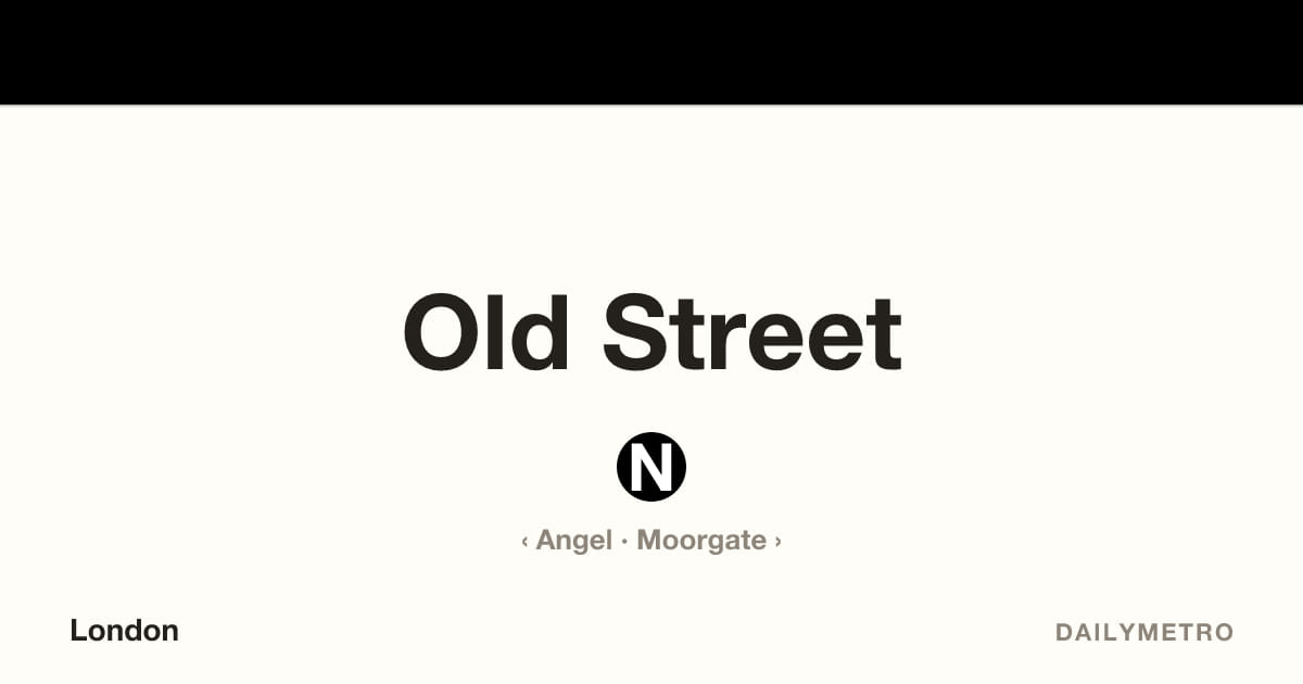 Old Street station · Lines Northern