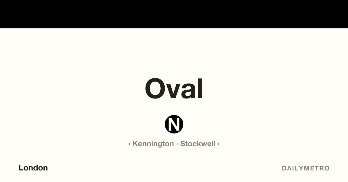 Oval station · Lines Northern