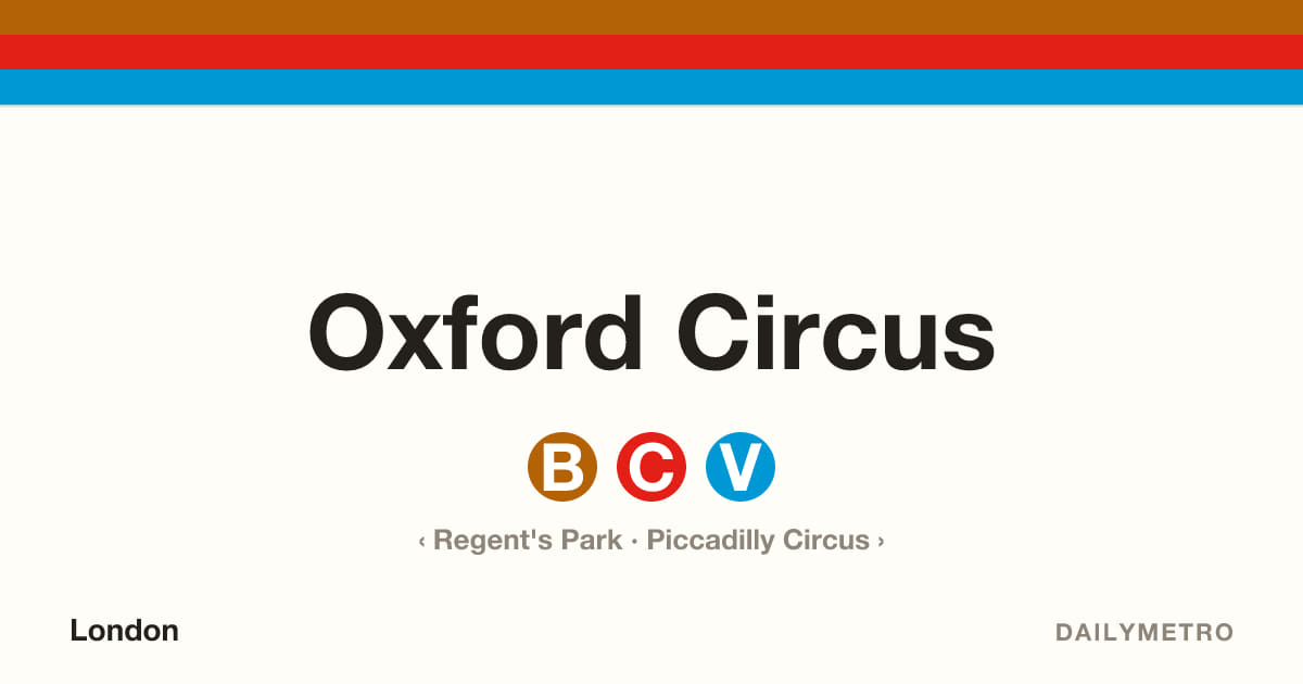 Oxford Circus station · Lines Bakerloo, Central, Victoria