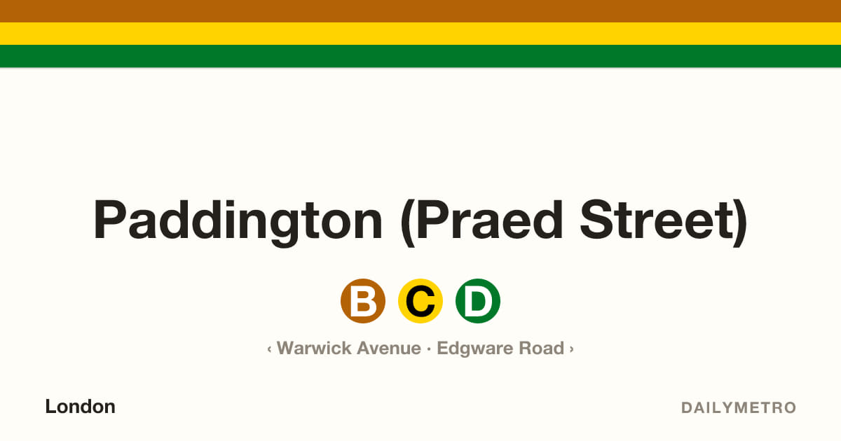 Paddington (Praed Street) station · Lines Bakerloo, Circle, District
