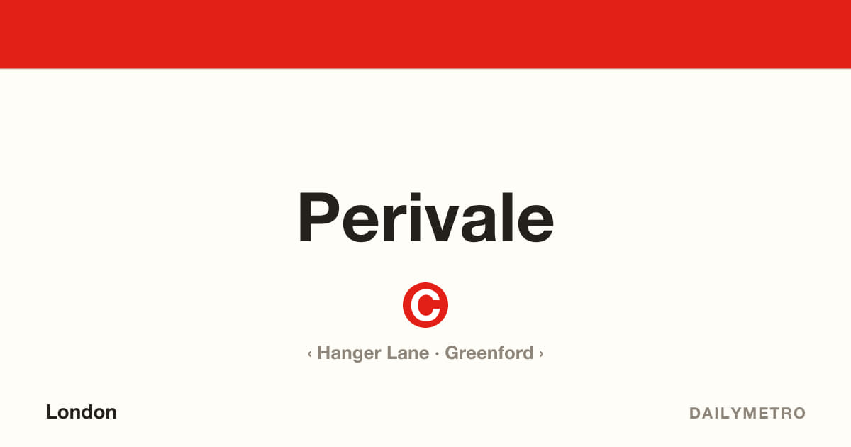 Perivale station · Lines Central